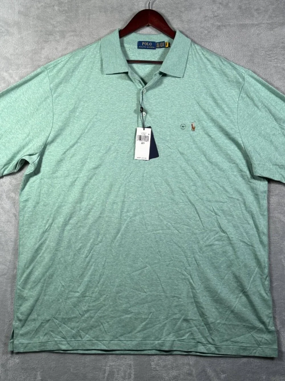Polo Ralph Lauren Shirt Mens 2XLT 2XL Tall Green Heather Short Sleeve $125